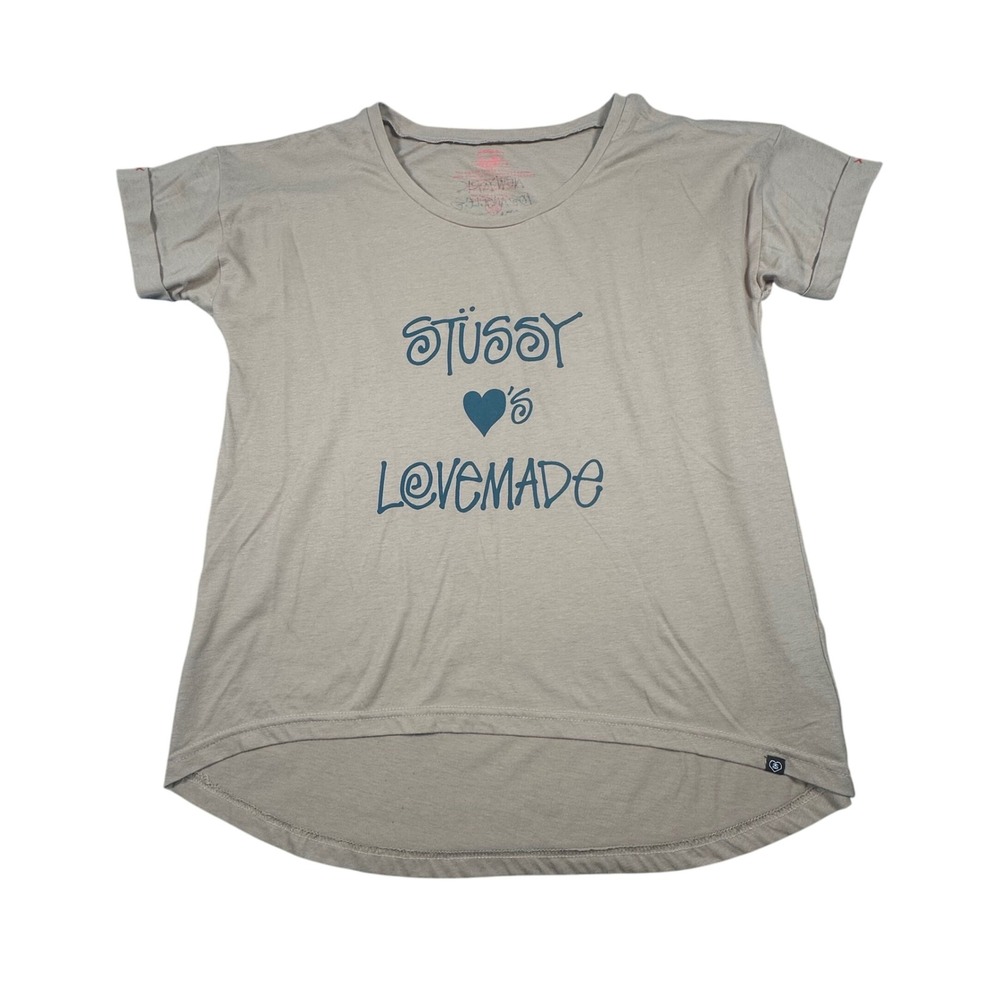 Stussy x LoveMade Women's‎ XS Beige t-shirt